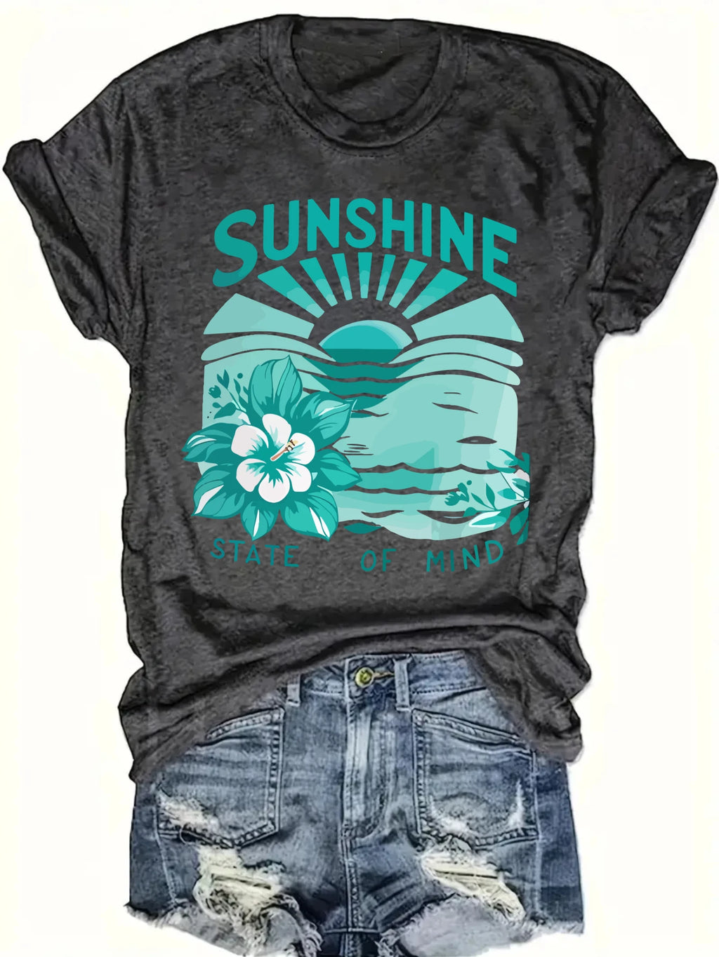 Women's plus size tank top Sunshine State Of Mind Flower Suitable for sports and daily wear womens clothes summer beach vacation
