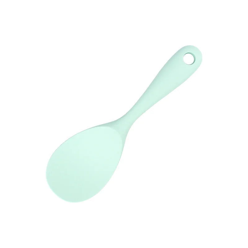 1/7pc Silicone Kitchen Utensil Set Non-Stick Spatula, Soup Ladle, Slotted Turner & 4 Tools | 450 ° F Heat-Resistant, Dishwashe S