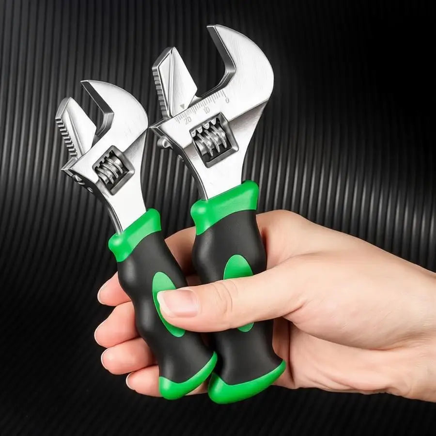 6inch/8inch Adjustable Wrench Monkey Wrenches Short Handle Spanner Pipe Wrench for Air Controller Pipe Hand Tool