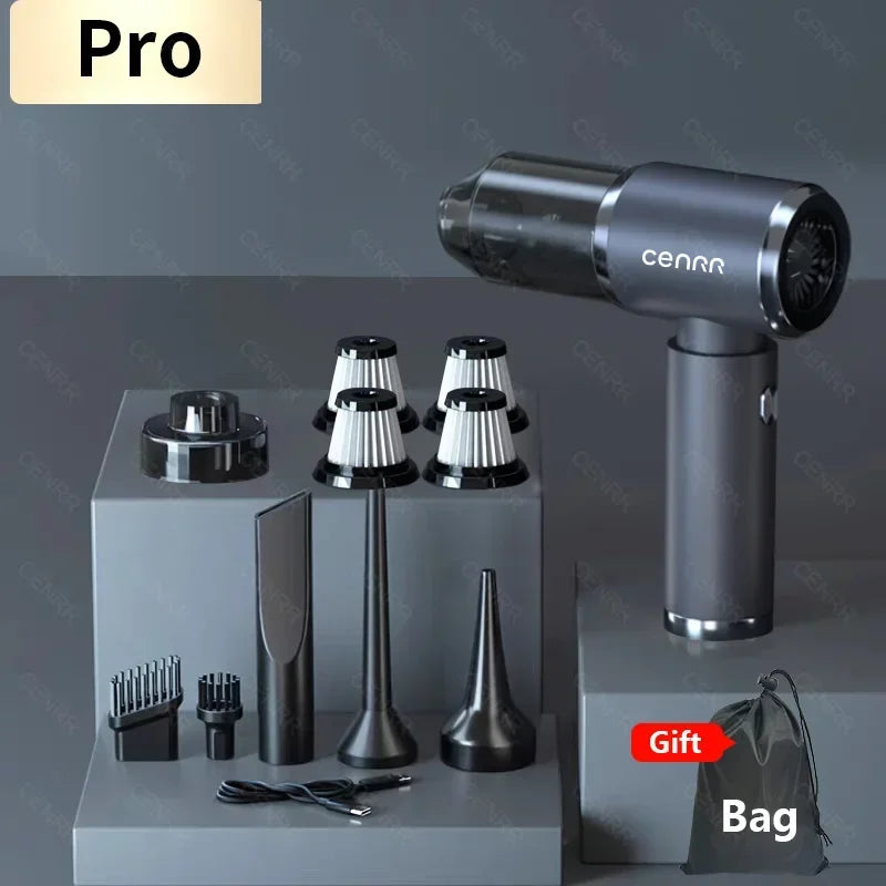 CENRR 210000PA Mini Car Vacuum Cleaner Portable Strong Suction Vacuum Cleaner Handheld Wireless Powerful Car Cleaning Machine