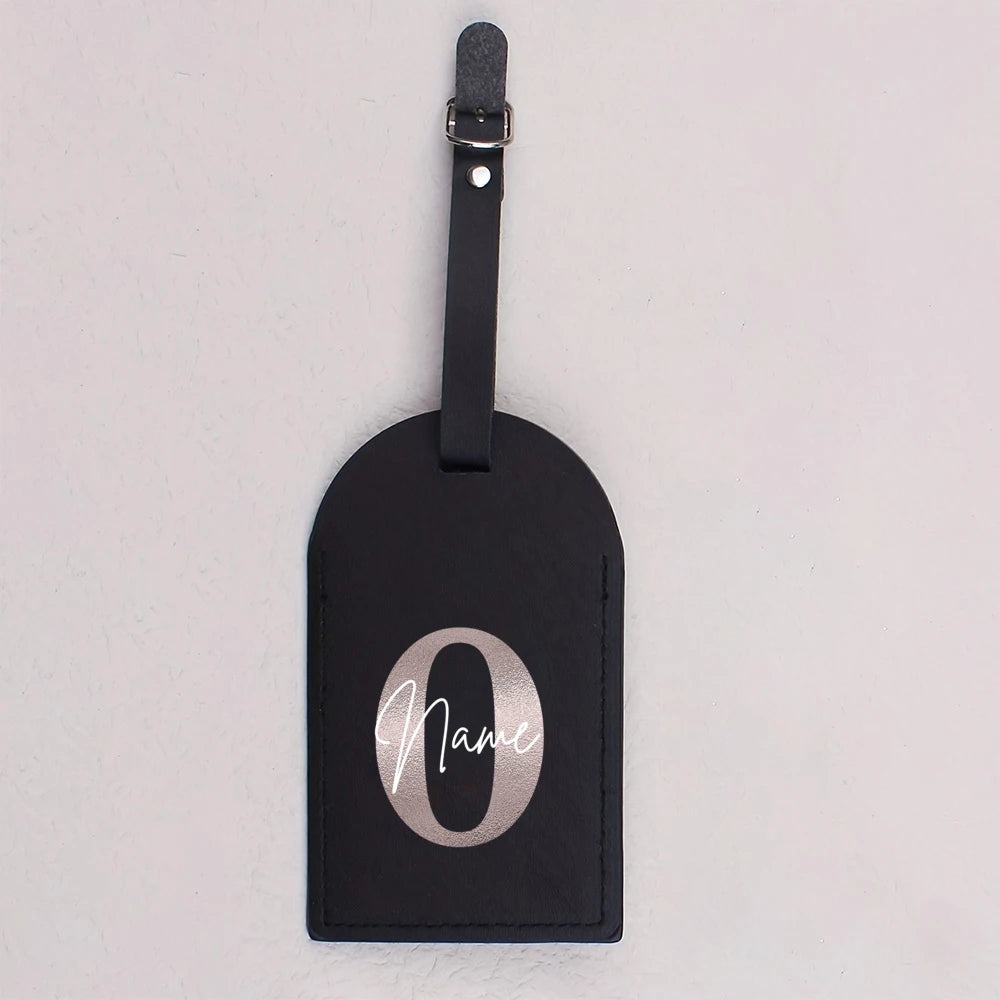 Personalised Monogram Luggage Tag PU Leather for Suitcase Baggage Handbag Tags Travel Bag Suitcase Label Tag Best Gift
