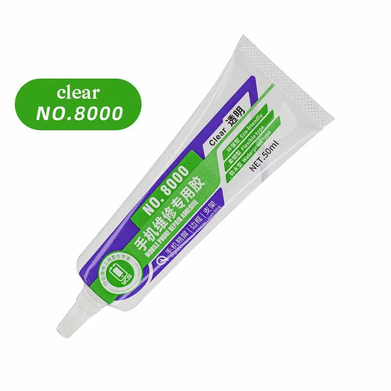50ML High-Strength Phone Repair Glue Clear & Black Adhesive for LCD Display Frame Bonding Glass/Panel Fixing