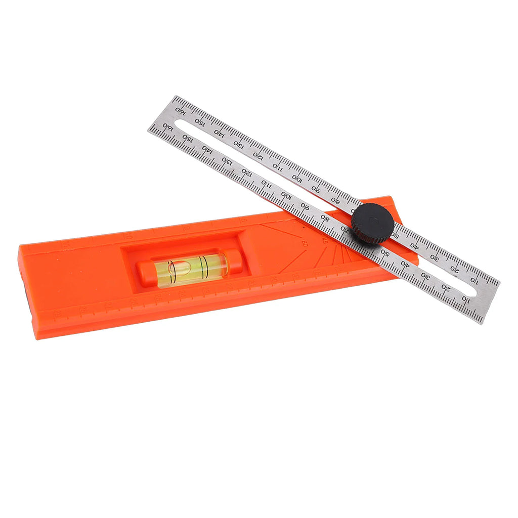 Adjustable Marking Protractor Multi Angle Ruler Foldable Depth Measuring Tool Level Gauge for Woodworking Precise Leveling Posit