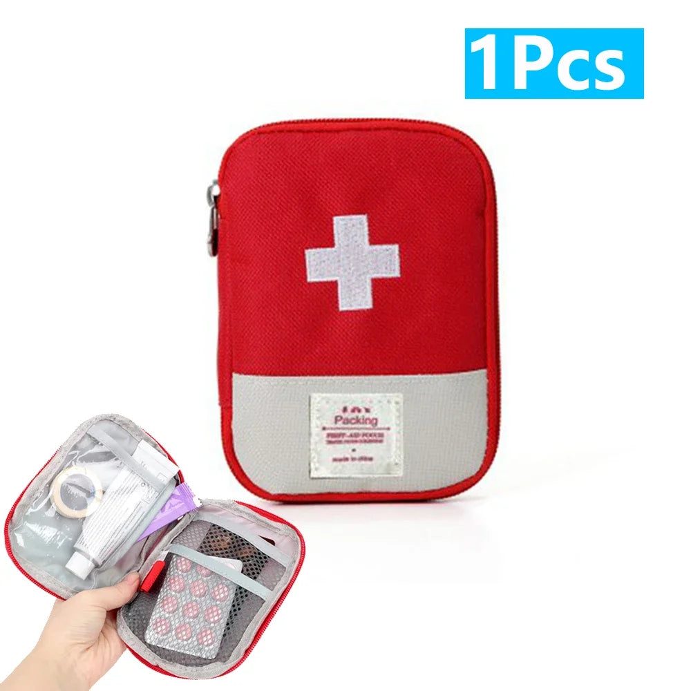 1-10Pcs Mini Portable Medicine Bag First Aid Kit Outdoor Medical Emergency Kits Pouch Organizer Home Medicine Pill Storage Bag