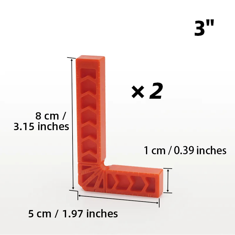 90 Degree Auxiliary Positioner Squares Right Angle Ruler Clamps Reusable Plastic L Fixed Corner Gripper Woodworking Holder Tools