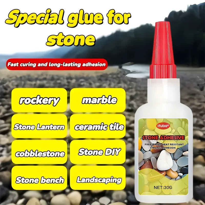 IFUBO Heavy-Duty Stone Liquid Glue: Waterproof Epoxy – Strong Bond for Marble/Granite, Safe for Pools/Aquariums/Outdoor Use