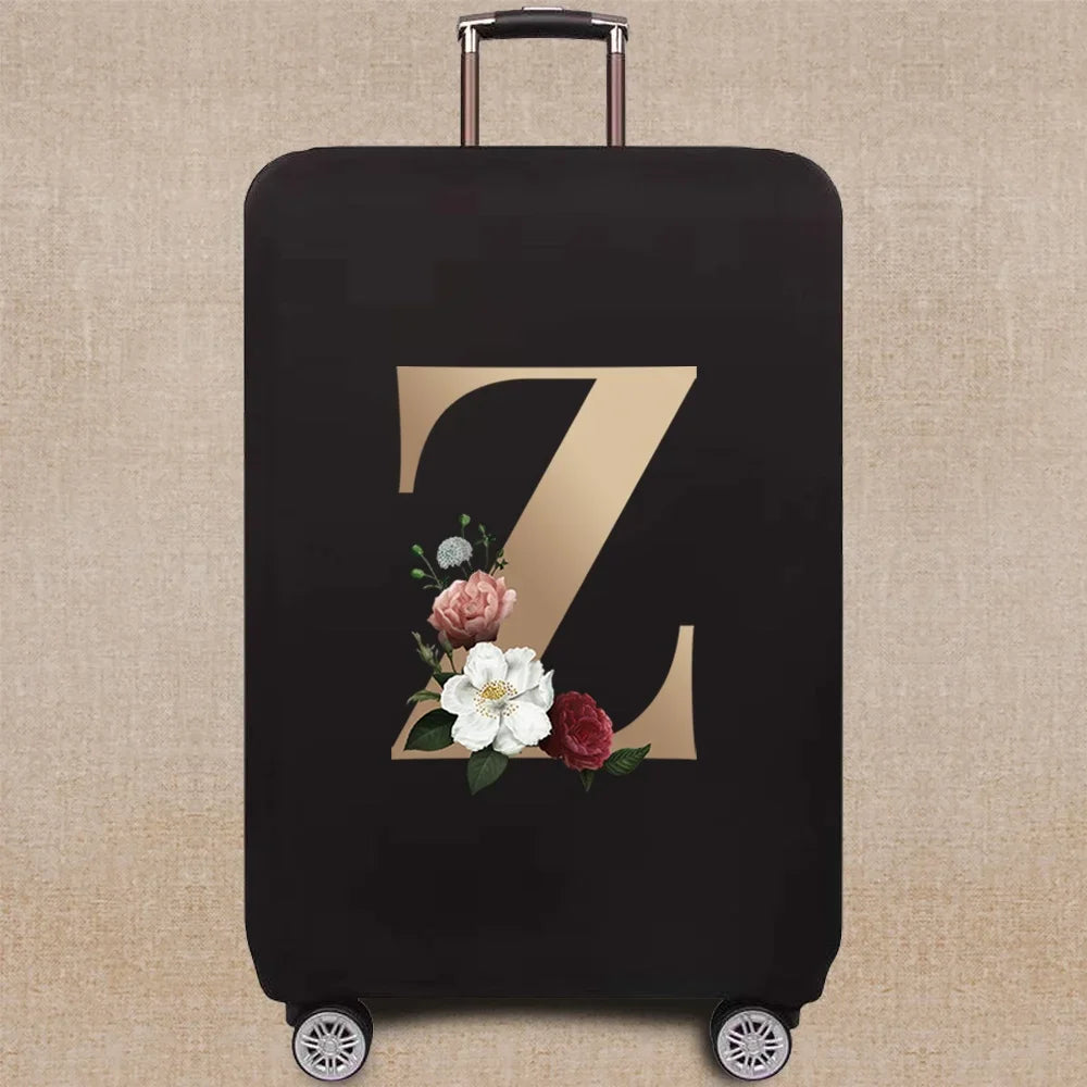 Luggage Covers 18-32 Protector Travel Luggage Suitcase Protective Cover gold letter series Stretch Dust Cover Travel Accessories