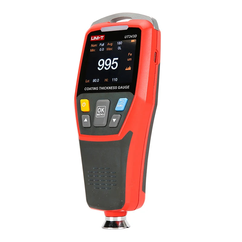 UNI-T UT343D UT343A UT343E Coating Thickness Gauge LCD Backlight Digital FE/NFE Metal Car Paint Thickness Tester Meter