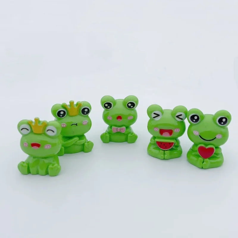 10pcs Cute Cartoon Frog Resin Pendants Heart shaped Watermelon Bow Flat Pendant DIY Earrings Bracelet Necklace Jewelry Making Ac