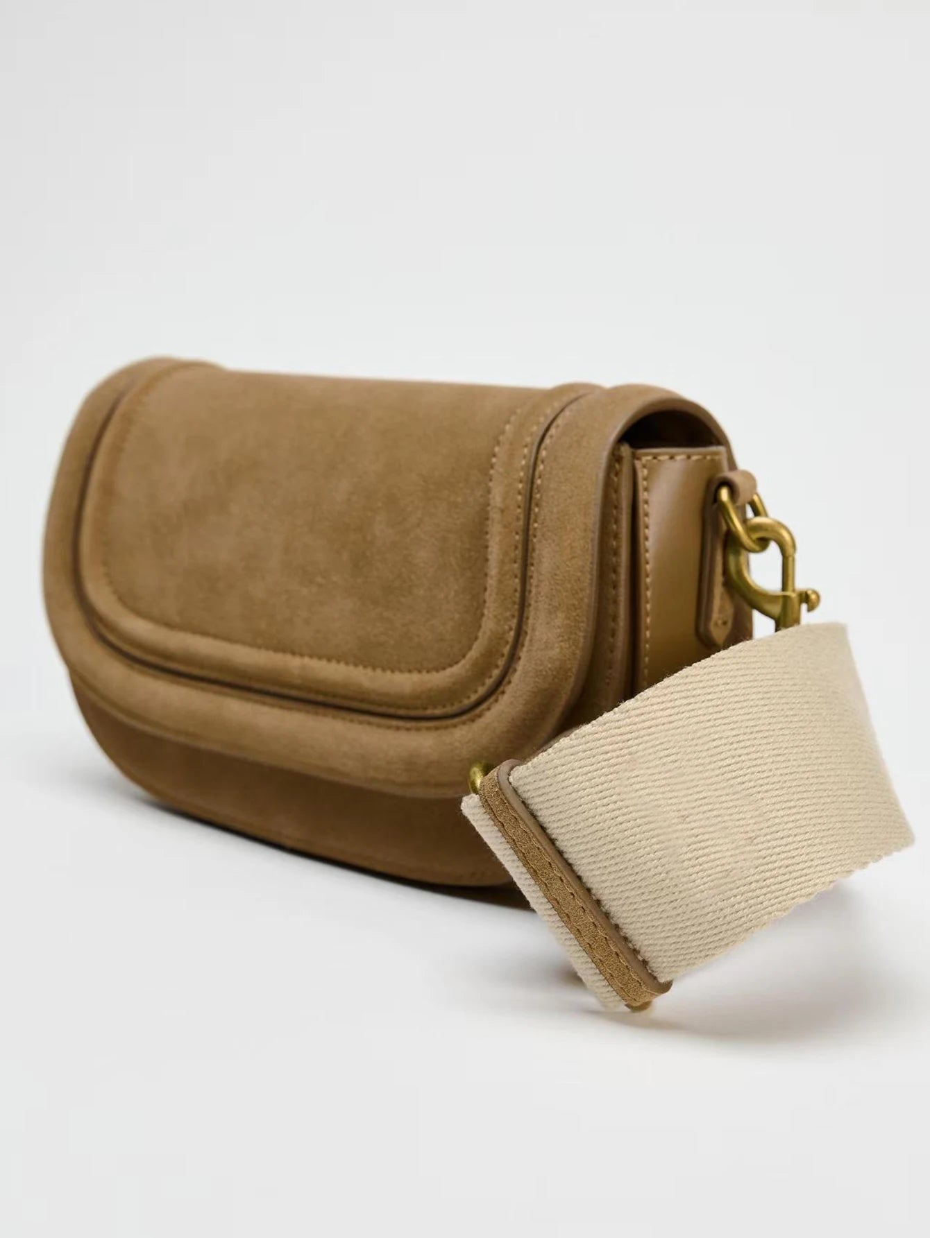 New Fashionable Casual Retro Solid Color Large Capacity Adjustable Shoulder Strap Multi-Functional Crossbody Bag, Suitable For P