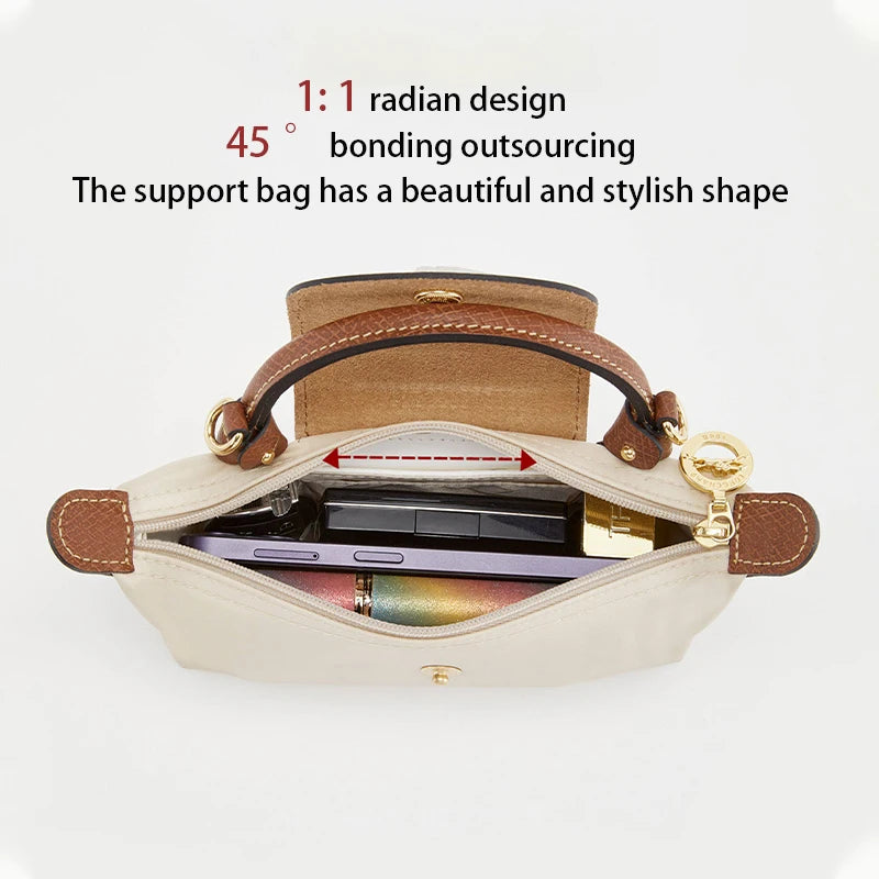 Waterproof Bage Inner Dupont Paper Support Hand Bag Shape For Longchamp Mini Size Pouch Bag Organizer Insert Bag Accessories