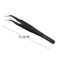 Circuit Board Repair, Stainless Steel Tweezers, Black, Bird's Nest Screening, Eyelashes, Nail Art Sequins, Bean Beads DIY Tool