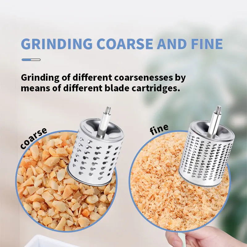 Grain Grinder Hand Crank Mill Grinder Aluminum Alloy Manual Table Clamp Milling Machine for Home Kitchen Commercial Grinding Nut