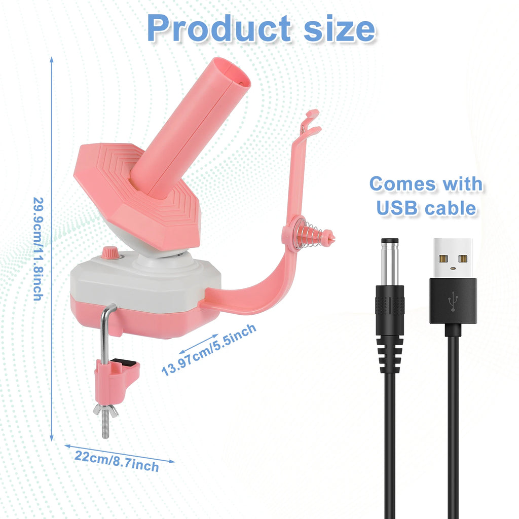 Electric Wool Winder for Crocheting Motor Drive Automatic Yarn Ball Winder Efficient Auto Yarn Cake Winder With Stepless Speed
