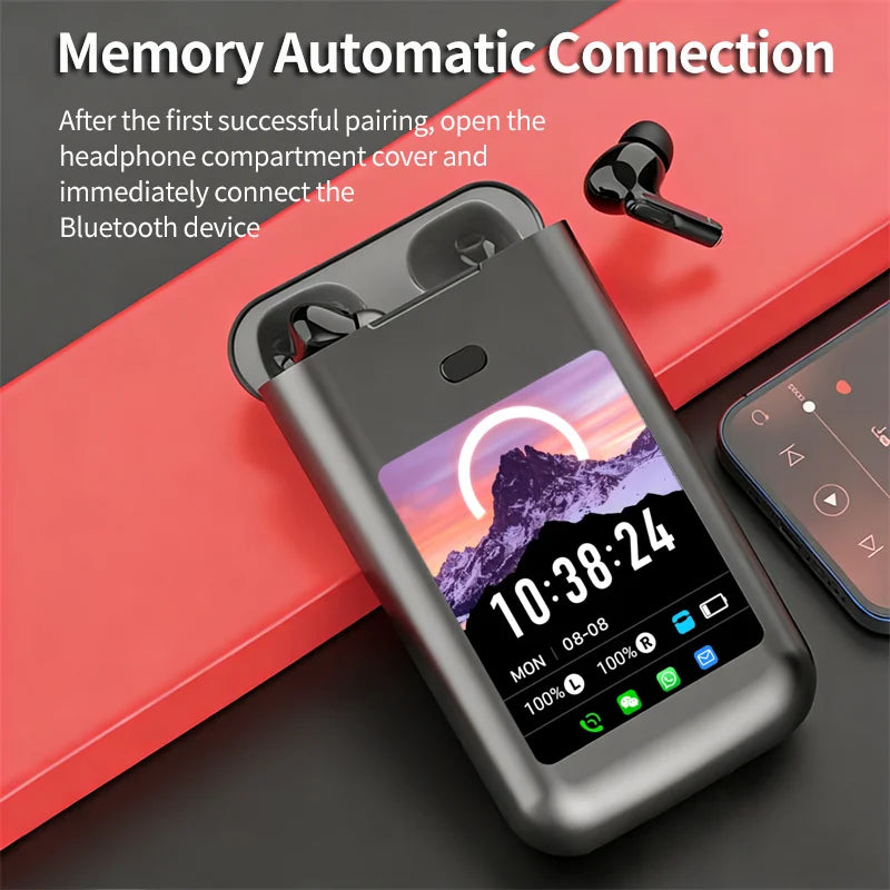 Large Screen Bluetooth Earphone High-capacity Battery Multi-functional Charge The Phone Downloadable APP AI Translation Headset