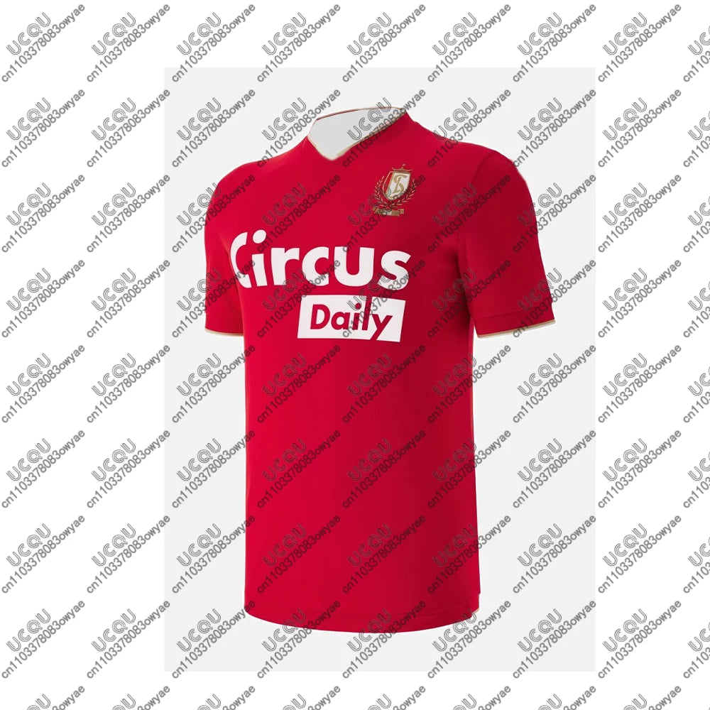 2025-26 Summer Men Kids Boys Breathable Football Jersey Quick-drying Top Adult Male Home Soccer S-Standard L-Liègei Sports Away