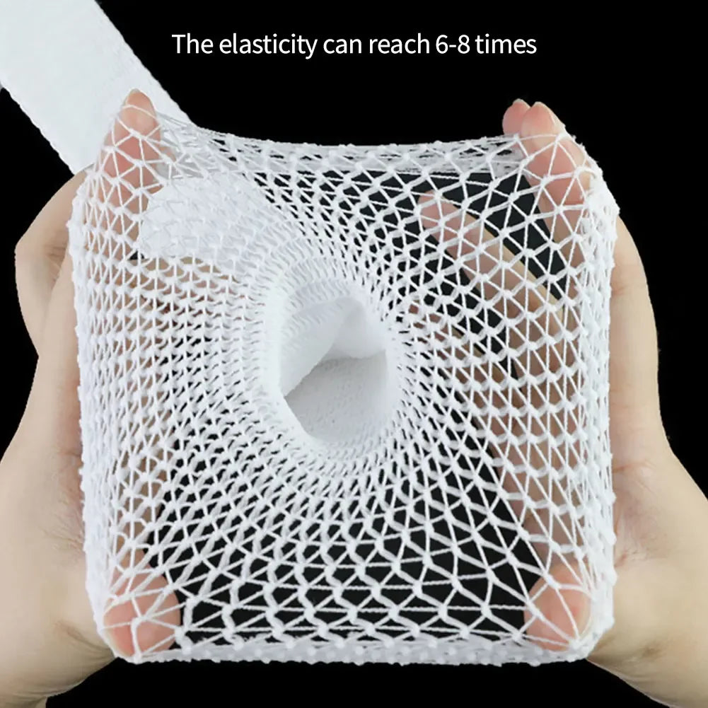 1Roll Net Tubular Bandage Elastic Mesh Wound Dressing Tubing Gauze Breathable Bandage Stretch Tube Bandages for Wrist Elbow Knee