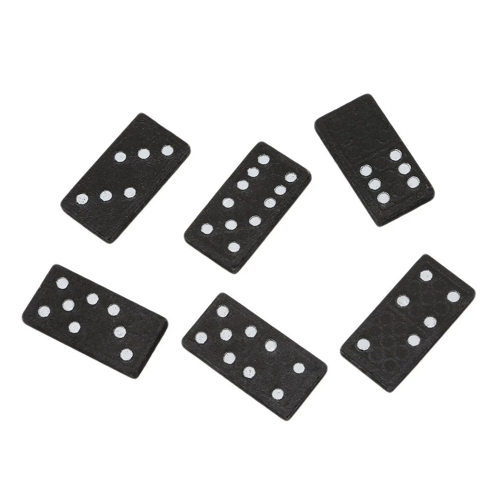28 Pcs Black Dominoes Wooden Box With Black Dominoes Wooden Board Game Teaching Aids Party Game Children's Day Gift