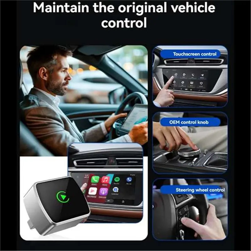 Classy-2 In 1 Wireless Carplay Android Auto Box Wired To Wireless Dongle Stable BT Wifi Connect AUTO Carplay Adapter Mini Box