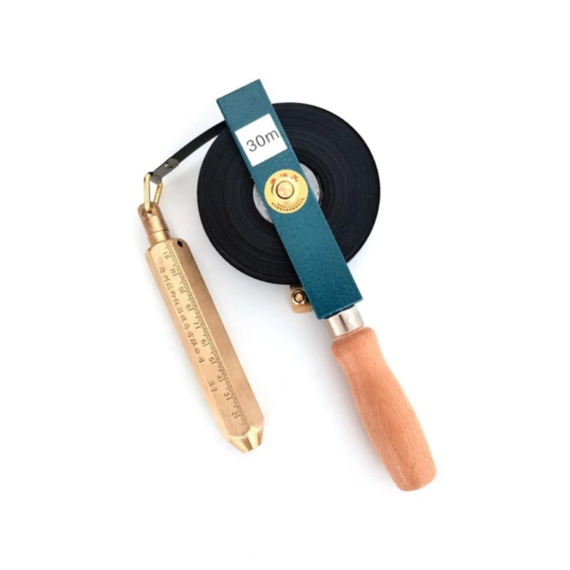 Oil Gauging Tapes 5/10/15/20/25/30M Measuring Ruler Carbon Steel Oil Gauging Tape With Brass Plumb Bob Tape Dropship
