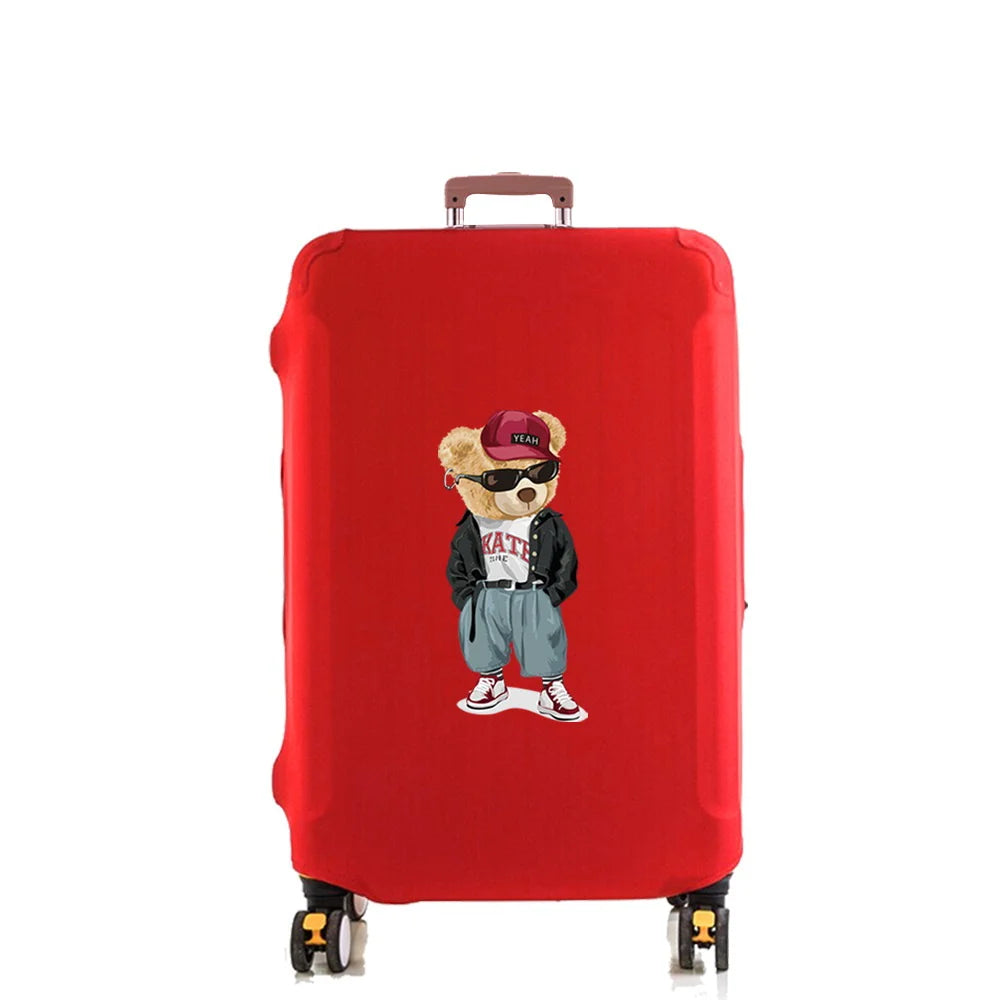 Luggage Cover Suitcase Protector Thicken Elasticity Dust Covered Anti-scratch Protective Case 18-32 Inch Trolley Set Jacket Bear