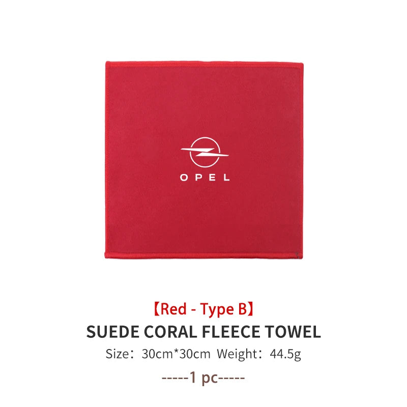 For Opel Car Deer Skin Coral Velvet Wiping Cleaning Absorbent Towel Insignia Corsa Zafira Meriva Mokka Astra H K C D