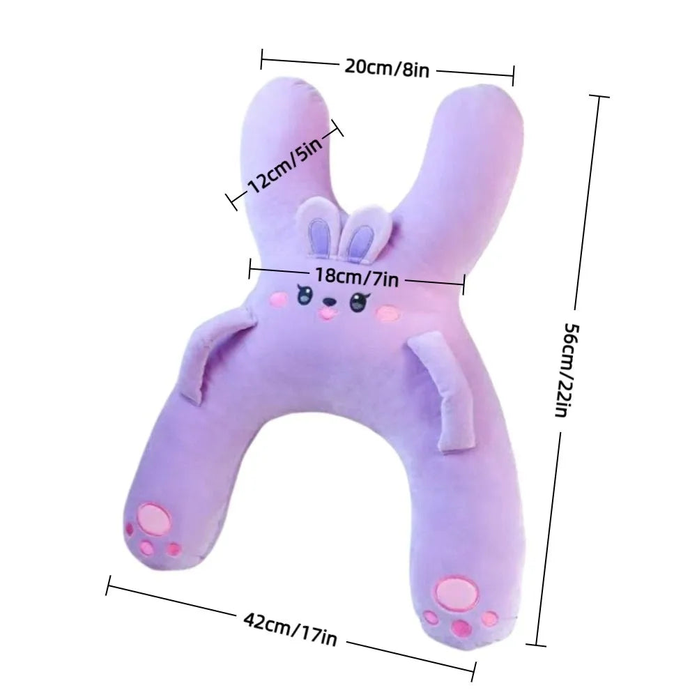 Cute Cartoon Car Headrest Head Support Removable Unisex Sleeping Pillow Breathable Comfortable Car Mounted Pillow Travel Comfort