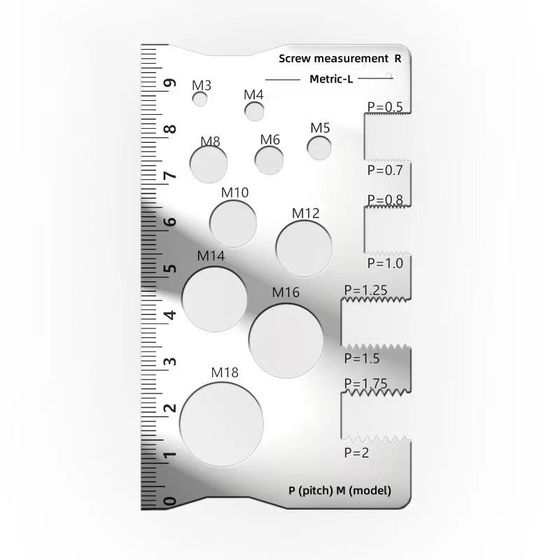 High-Accuracy Industry Standard Pitch Gauge, Ideal for Measuring Bolt, Nut, Screw Thread