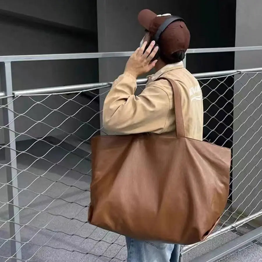 Large Capacity Tote Shoulder Bag Soft PU Leather Shopper Purses and Handbag NEW Designer Bags for Women Commuting Shopper Female
