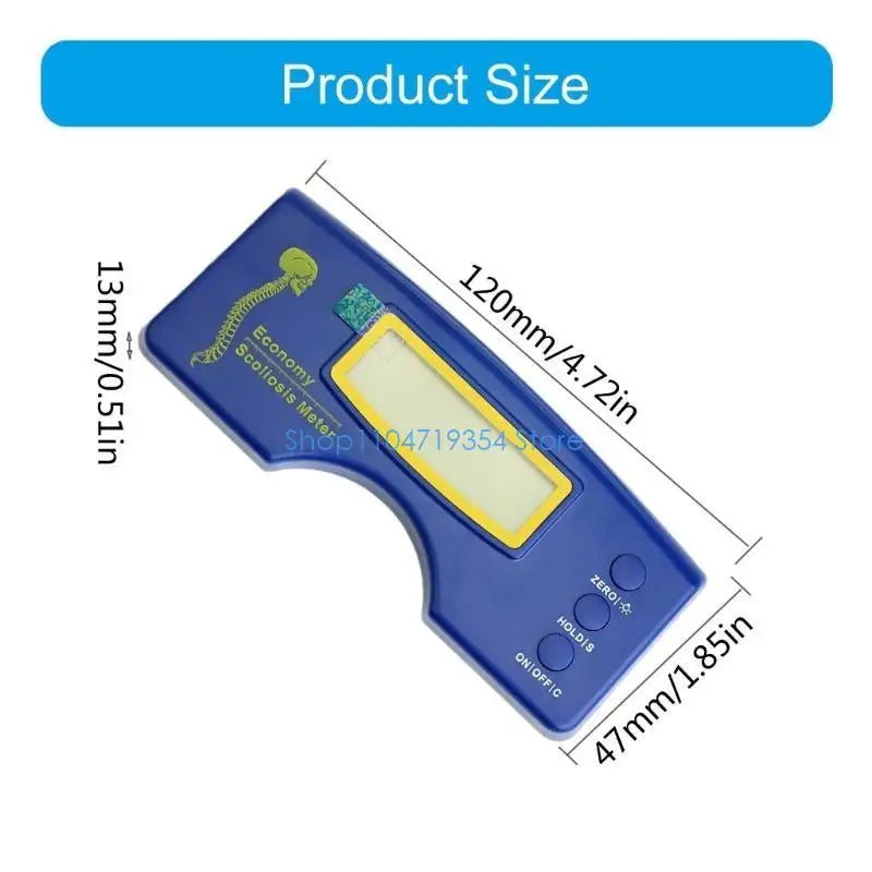 0XLD 0-30 Degree Electronic Scoliometer Detector with Storage Bag & Screwdriver Digital Scoliosis Meter Spine Measuring Tool