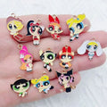 10pcs Alloy Oil-Dripping Cartoon Girl Pendant, DIY Jewelry Making Earrings Keychain Accessories