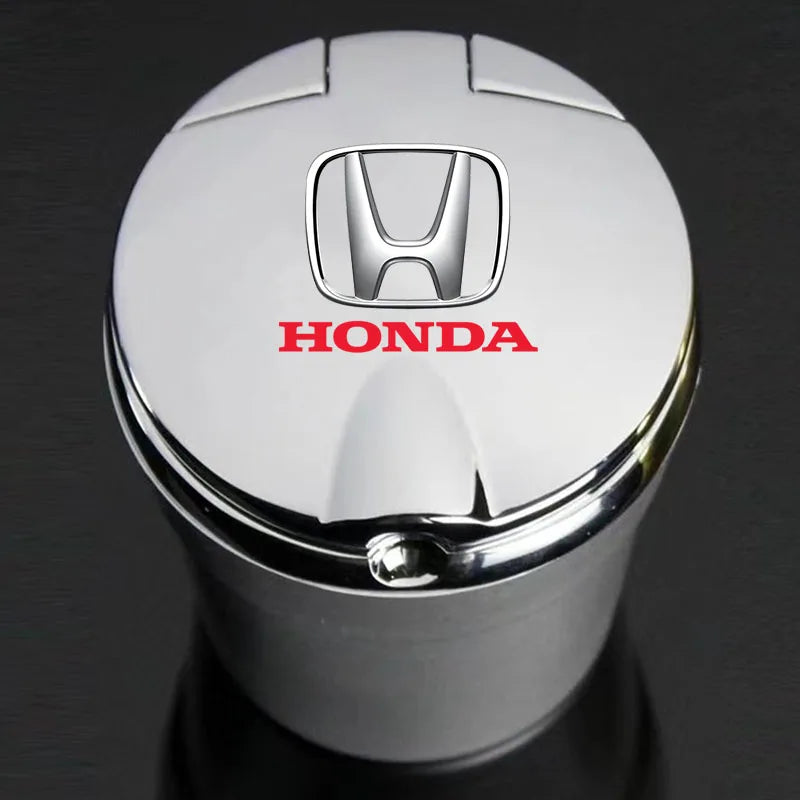 Car Ashtray Car Garbag Can with Led Light with Cover For Honda Civic 10 11th Jazz City Gen Hrv Fit Accord Mugen RR Forza Vt600