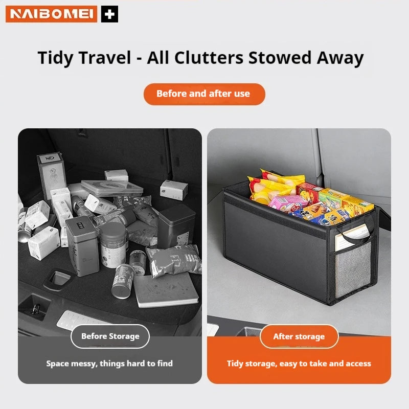 Car Trunk Foldable Storage Box, For Skoda VRS Kodiaq Superb Octavia Karoq, Multi-Functional Folding Interior Storage Accessories