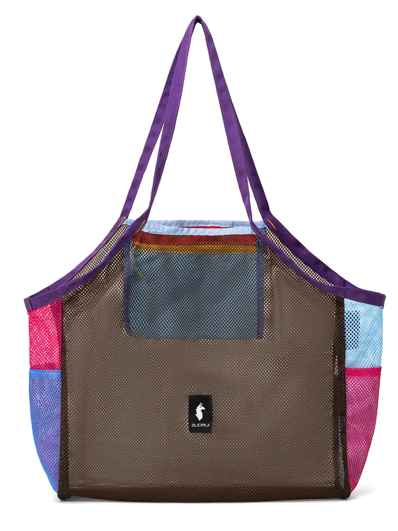 2026 New Large Capacity Mesh Women Men Tote Shoulder Bag Lightweight Reusable For Grocery Shopping Beach Swimming Gym Workout Da