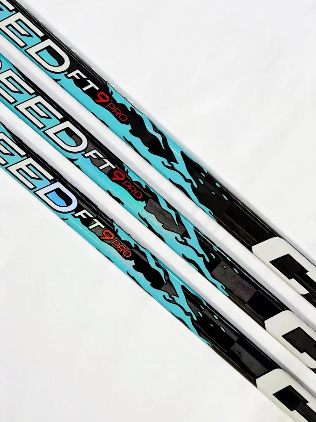[2-Pack] Ft9  Ice Hockey Sticks Sky blueUltra-Light Carbon Fiber P29 And P28 Ice Hockey Stick 【No warranty】