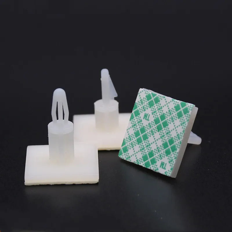 100pcs Plastic Pcb Pillar Stick on Standoff Spacer Screw Circuit Support Locking Snap-In Posts Fixed Clips Adhesive 3mm Hole Kit