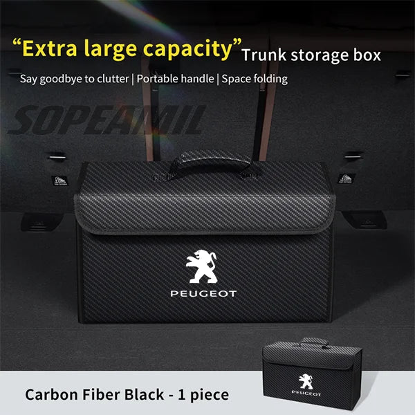 Car Trunk Organizing And Storage Box For  Peugeot 106 108 206 207 208 301 307 308 406 407 408 508 607 2008 3008 5008 RCZ Rifter