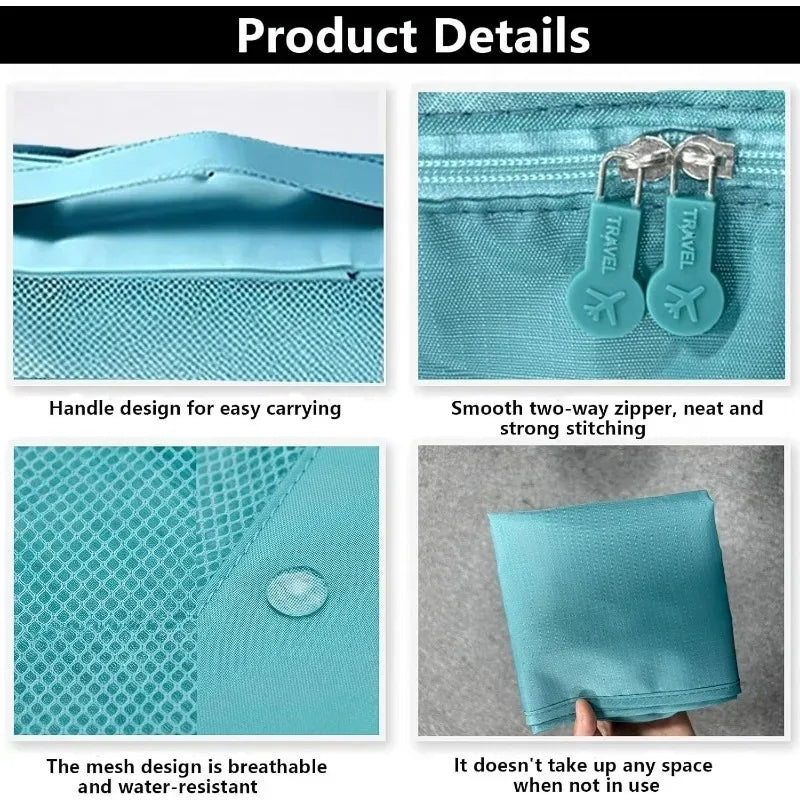 For Travel & Home Luggage Packing Large Capacity Suitcase Organiser Bags Portable Lightweight Breathable Material