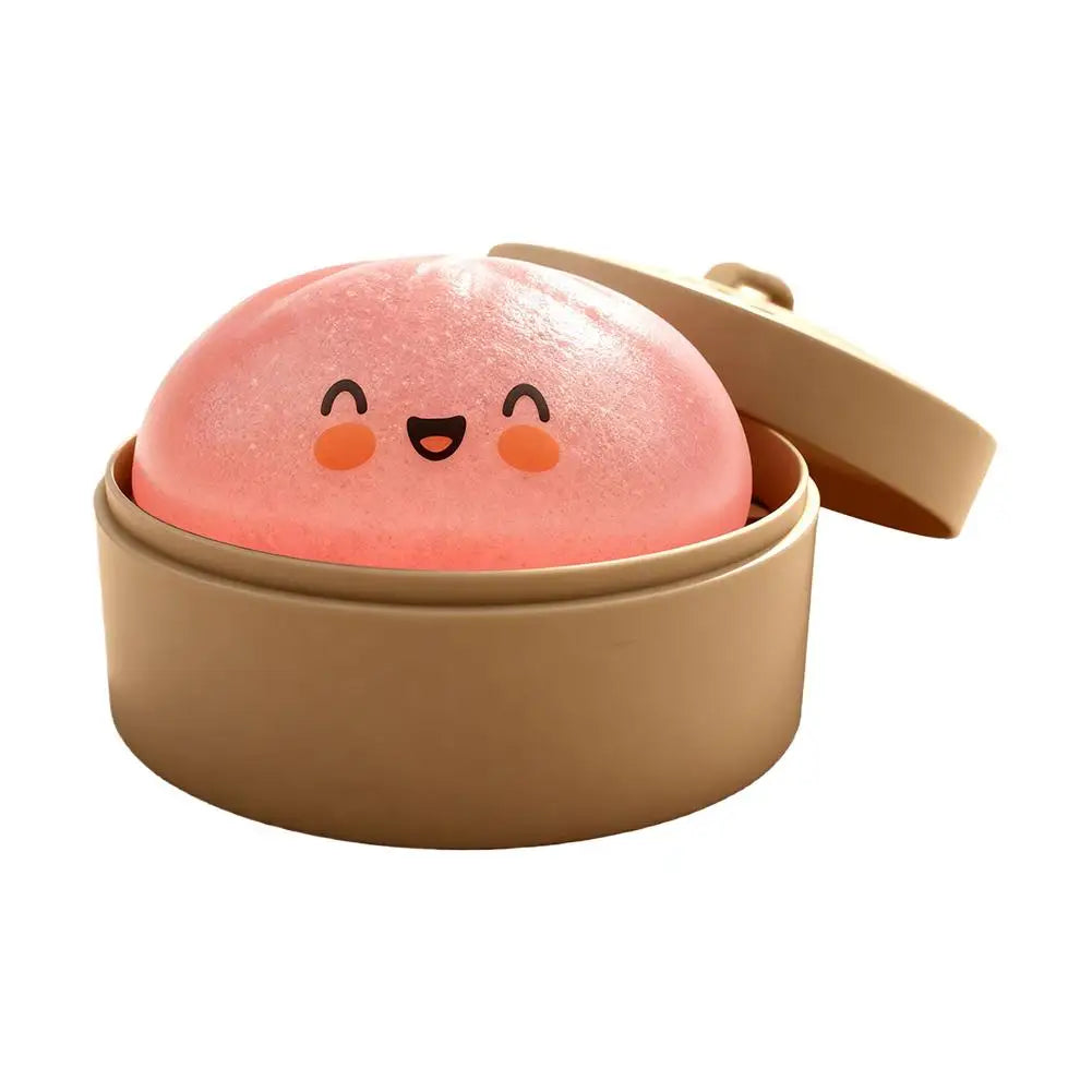 Glitter Dumpling Squishes Stress Balls 2026 Viral Fidget Toy Colorful Simulation Steamed Bun Decompression Toy for Anxiety