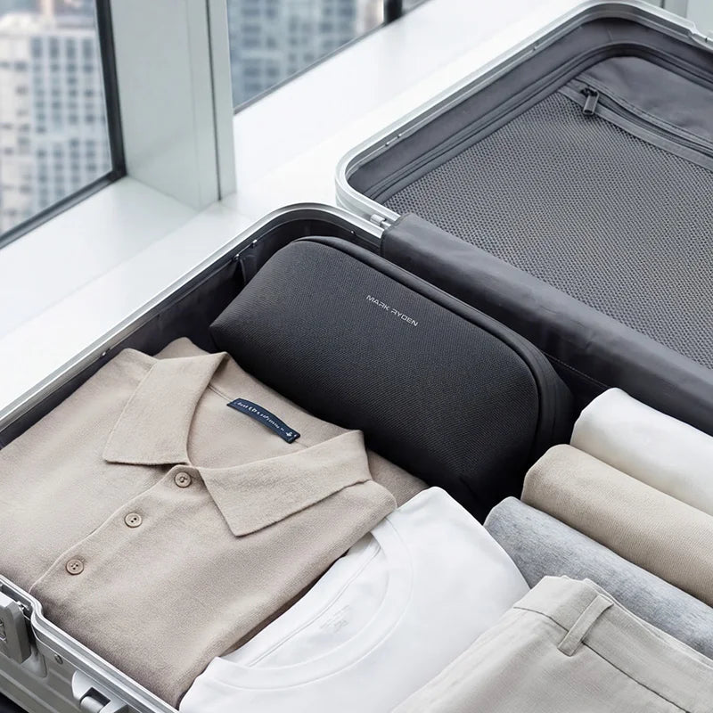 MARK RYDEN Waterproof Tech Pouch 7 Compartments Travel Organizer Bag for Cables, Chargers, Gadgets
