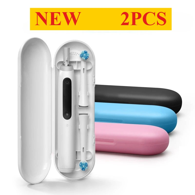 New 2PC Electric Toothbrush Travel Box Compatible with Oralb Io Portable Dustproof Toothbrush Box Toothbrush Travel Containers