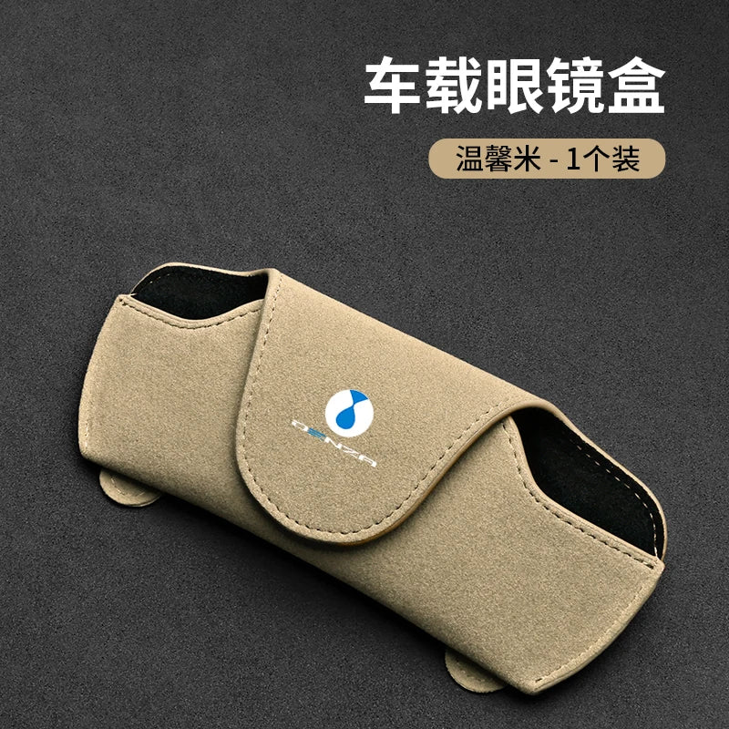 Car glasses storage box For DENZA N9 D9/N7/8 X Z9 GT Suede sunshade glasses clip