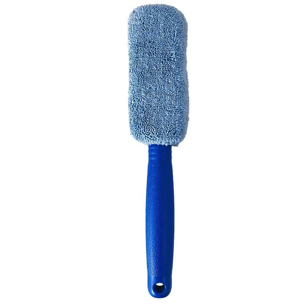 Portable Microfiber Wheel Tire Rim Brush Car Wash Cleaning Tool with Plastic Handle Auto Cleaner