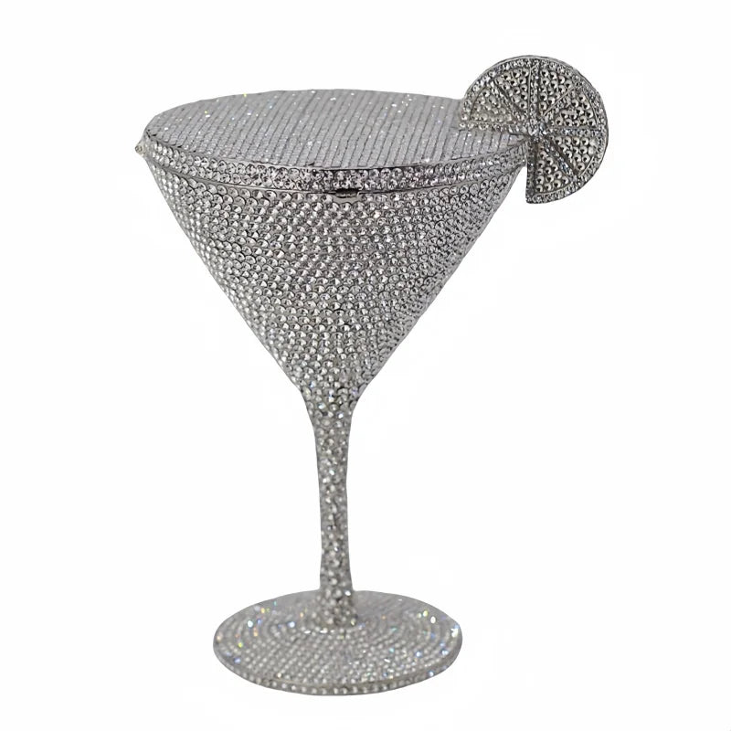 Martin Cocktail Cup Diamond Evening Bag New Arrival Crystal Bridal Handbag Dinner Clutches Female Crystal Purse Rhinestone Bags