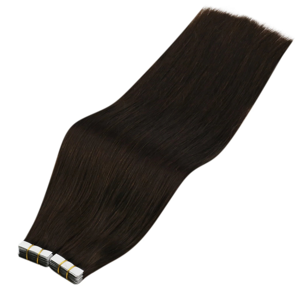 VeSunny Tape in Hair Extensions Human Hair Seamless Skin Weft Hair Extensions Double Sided Balayage Hair Color Adhesive Silky