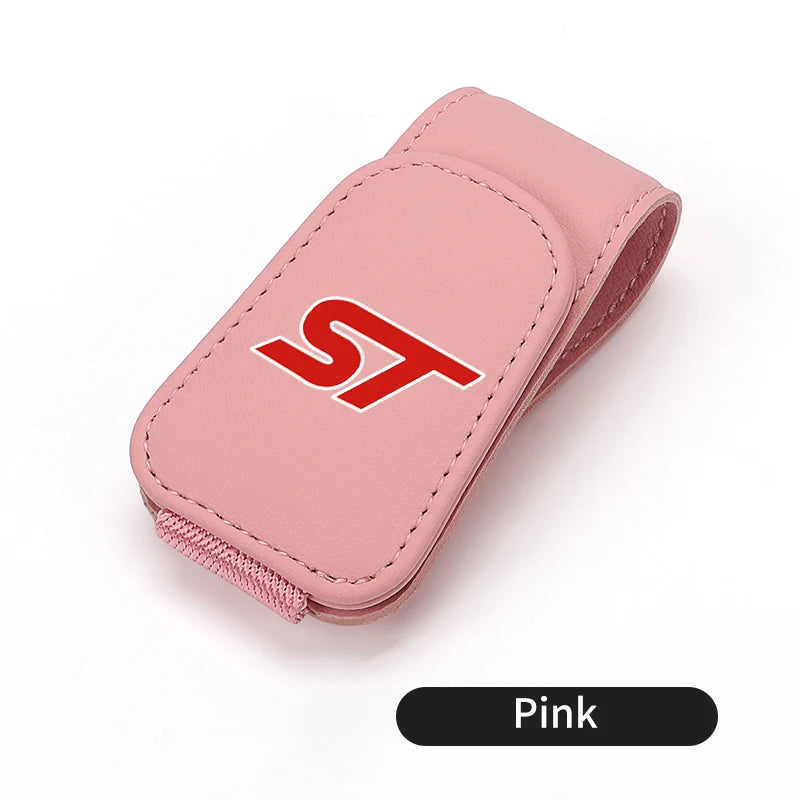 For Ford Magnetic Car Glasses Holder Sunshade Platep Card Ticket Clip ST Racing RS S Mustang Kuga Fiesta Fusion Mondeo Edge