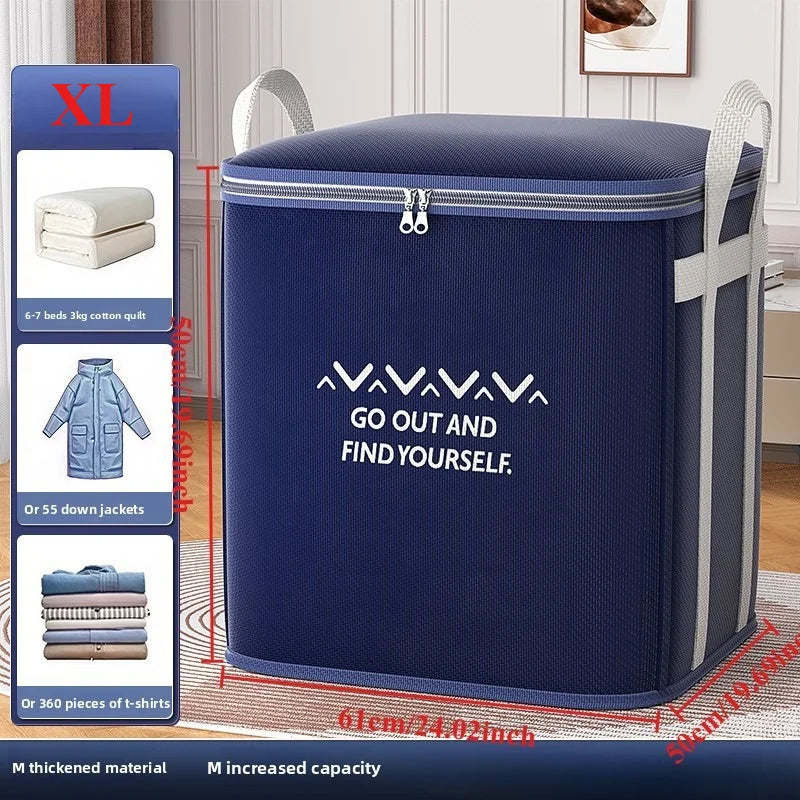 Extra Large Storage Bag with Reinforced Handles for Clothes, Comforters, Blankets, Bedding & Toys Organizer
