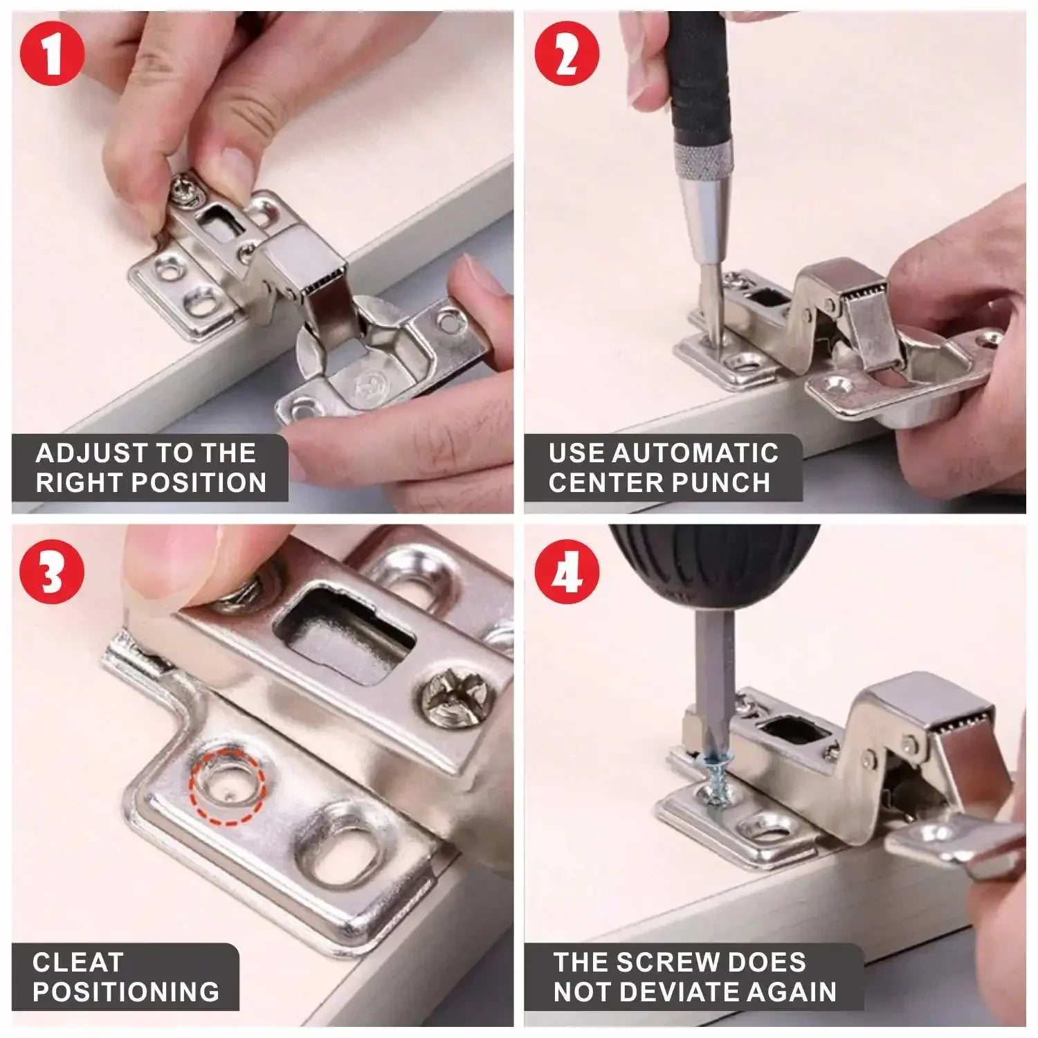 Automatic Center Pin Punch Spring Loaded Marking Starting Holes Machinists and Carpenters Wood Press Dent Marker Tool Drill Bit