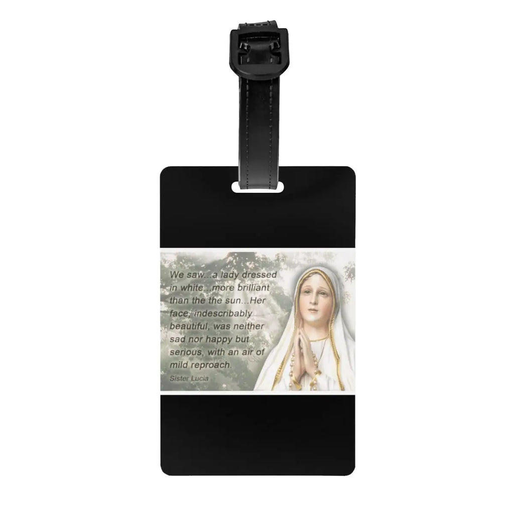 Custom Virgin Mary Luggage Tag Privacy Protection Catholic Christian Baggage Tags Travel Bag Labels Suitcase