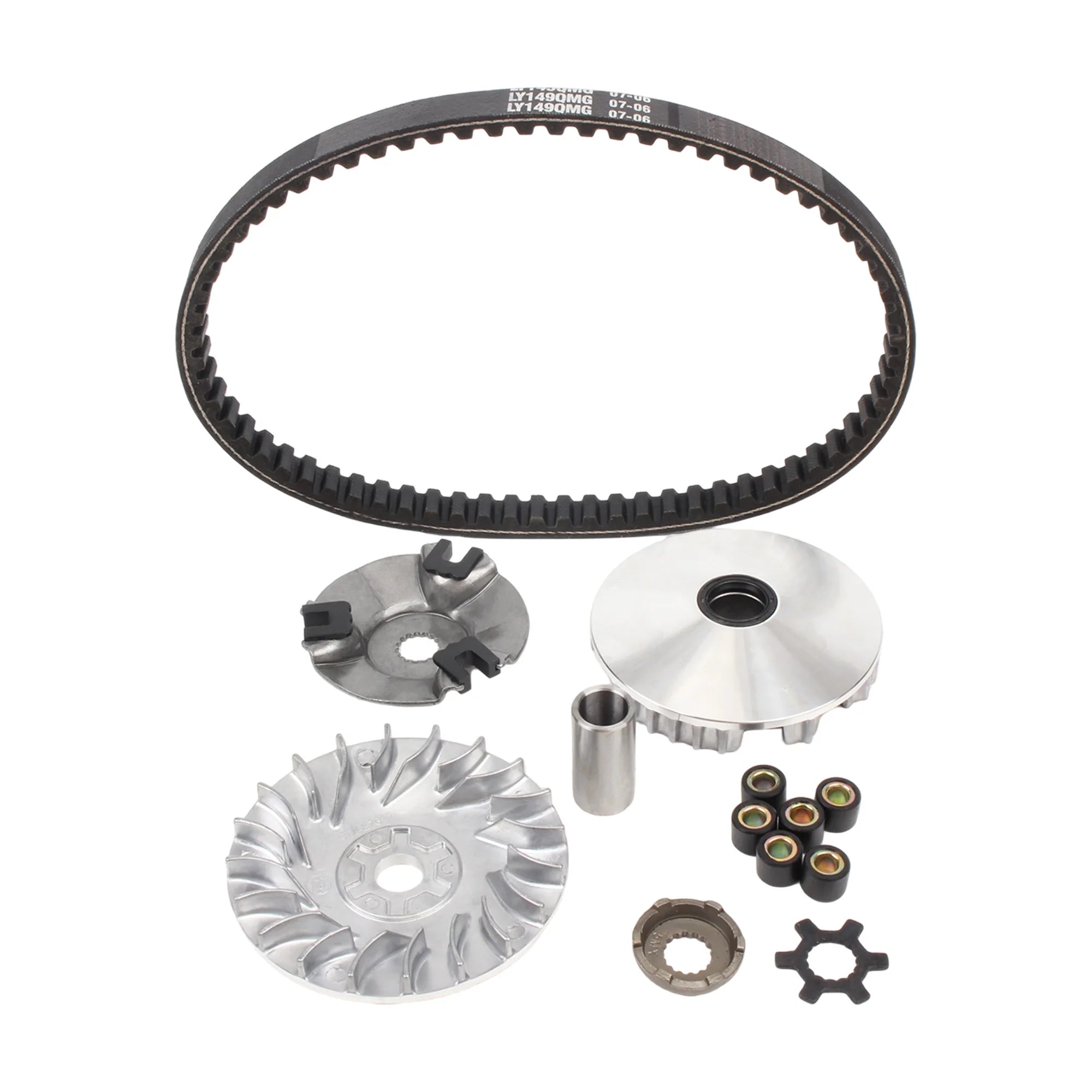 Motorcycle Clutch Drive Belt Variator Pulley Assembly Kit Replacement For Honda WH100T-A WH100T-H WH100T-F WH100T-G Scooter